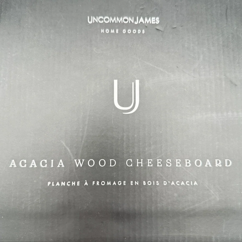 Uncommon James Acacia Wood‎ Cheeseboard 15 x 9 Open Box